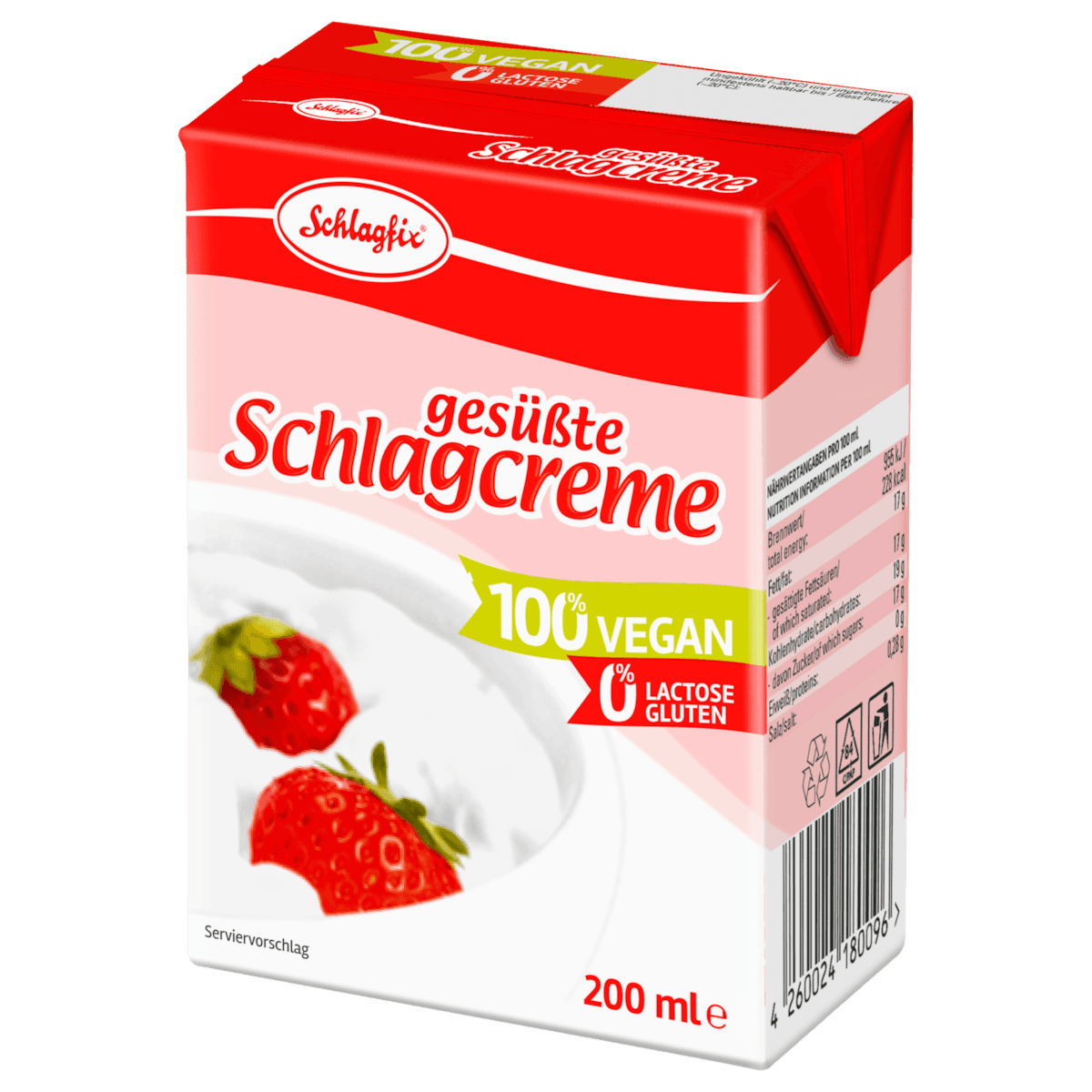 gesüßte Schlagcreme vegan 200 ml