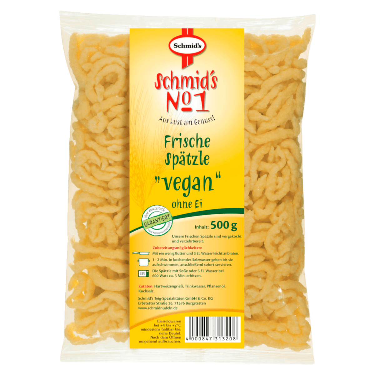 Frische Spätzle vegan 500g