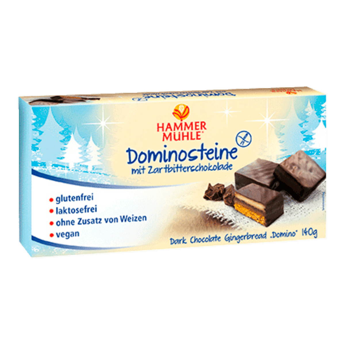 Dominosteine mit Zartbitterschokolade glutenfrei laktosefrei Vegan 140g