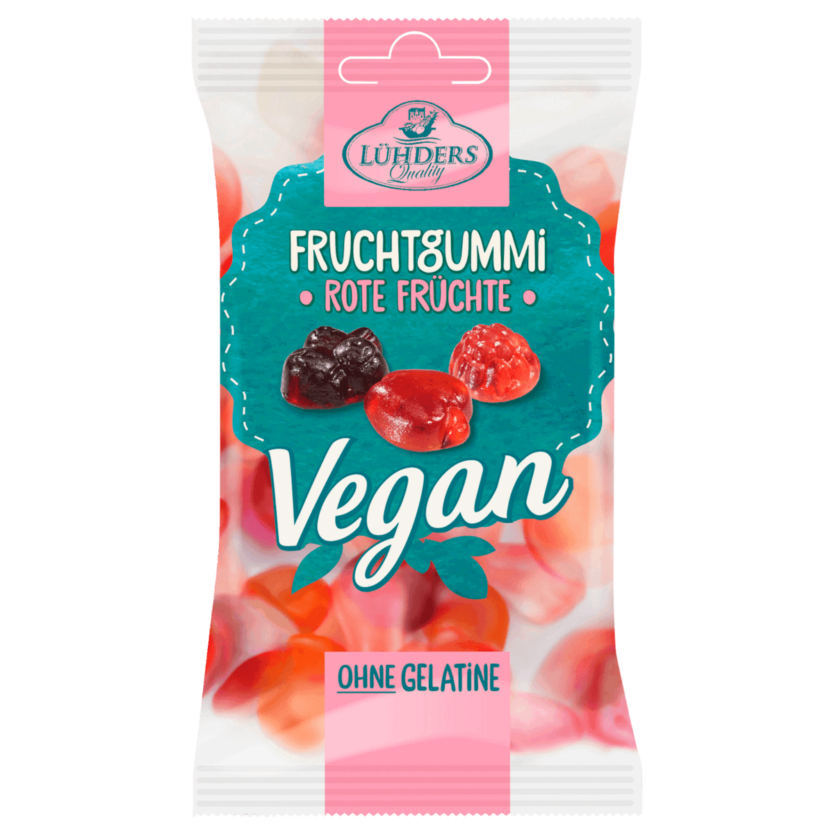 Fruchtgummi Rote Früchte vegan 80g
