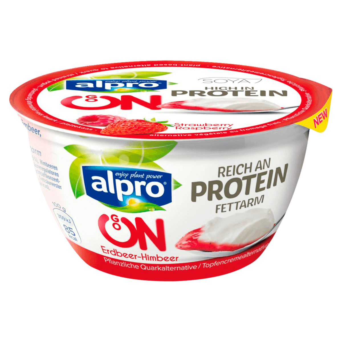 Soja-Quarkalternative Go On Erdbeere-Himbeere vegan 150g