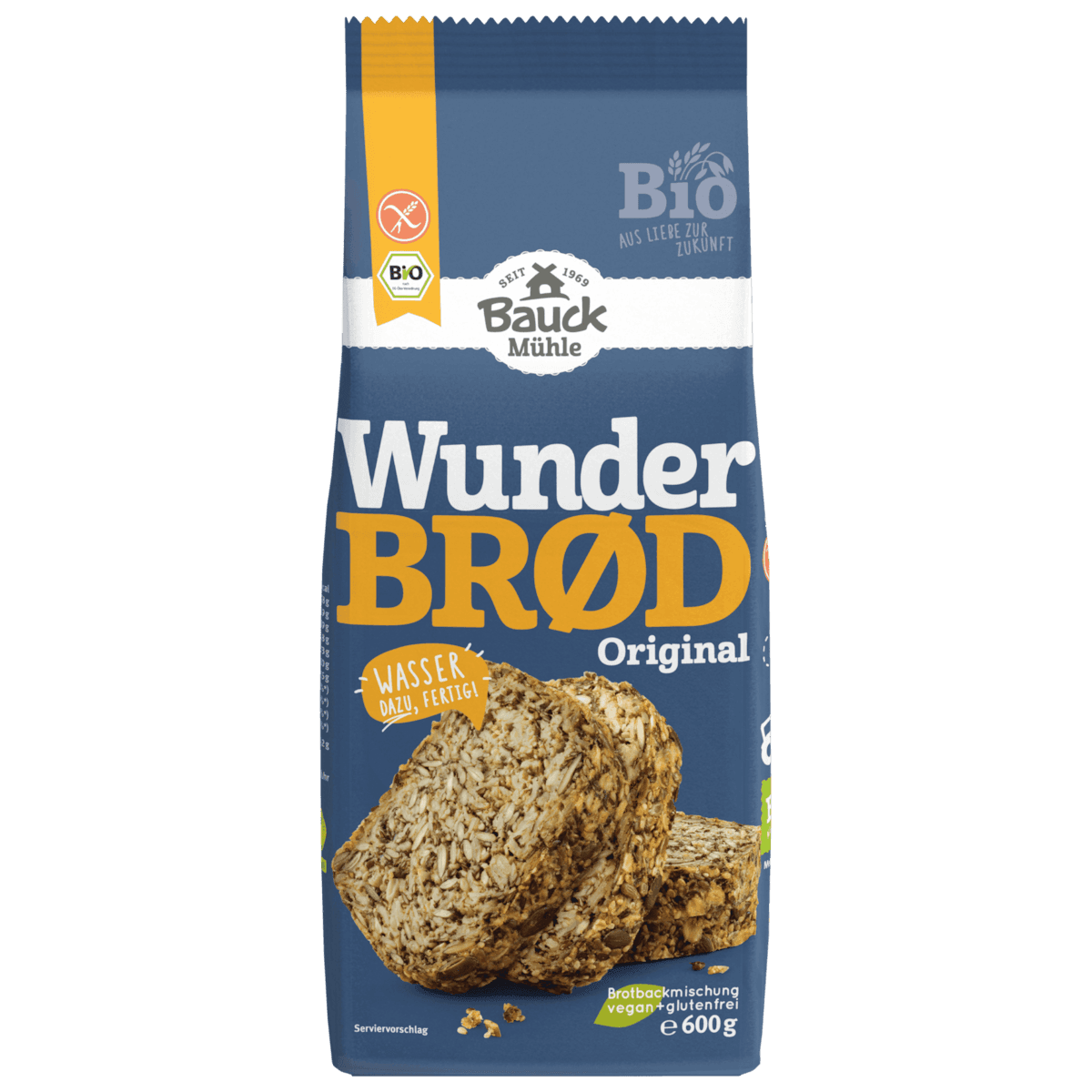 Bio Backmischung Wunderbrot glutenfrei 600g