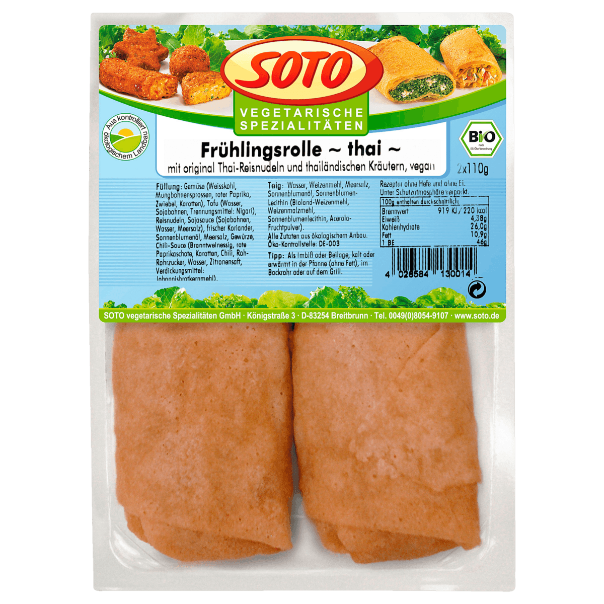 Bio Frühlingsrolle Thai 2x110g
