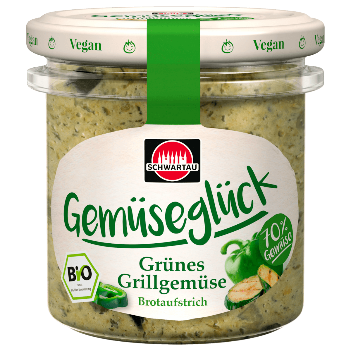 Brotaufstrich Gemüseglück Grünes Grillgemüse vegan 135g