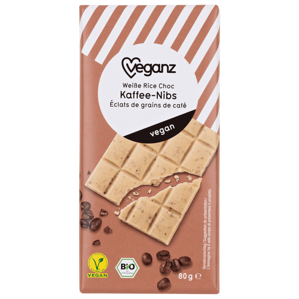 Bio Weiße Rice Choc Kaffee-Nibs vegan 80g