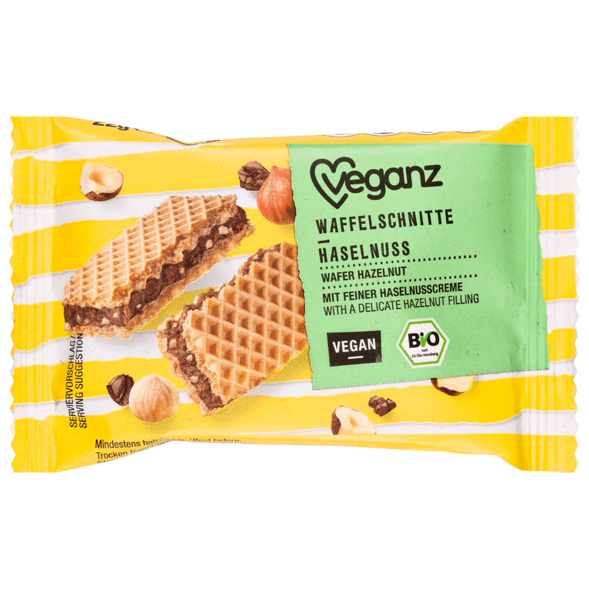 Bio Waffelschnitte Haselnuss vegan 22g