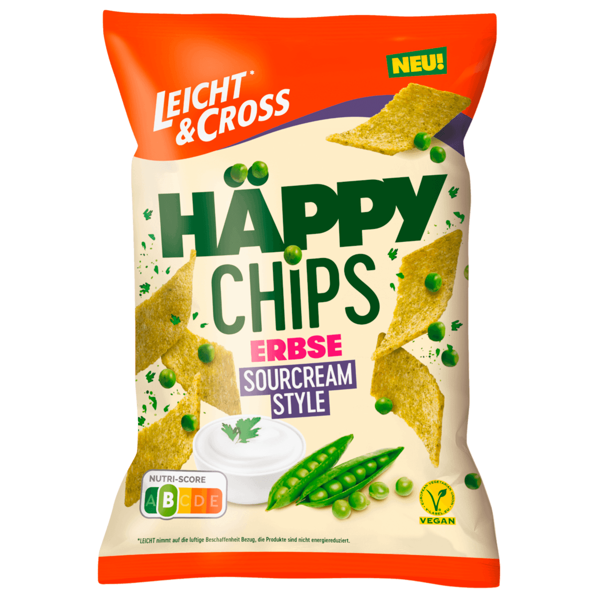 Häppy Chips Erbse Sour Cream Style vegan 90g