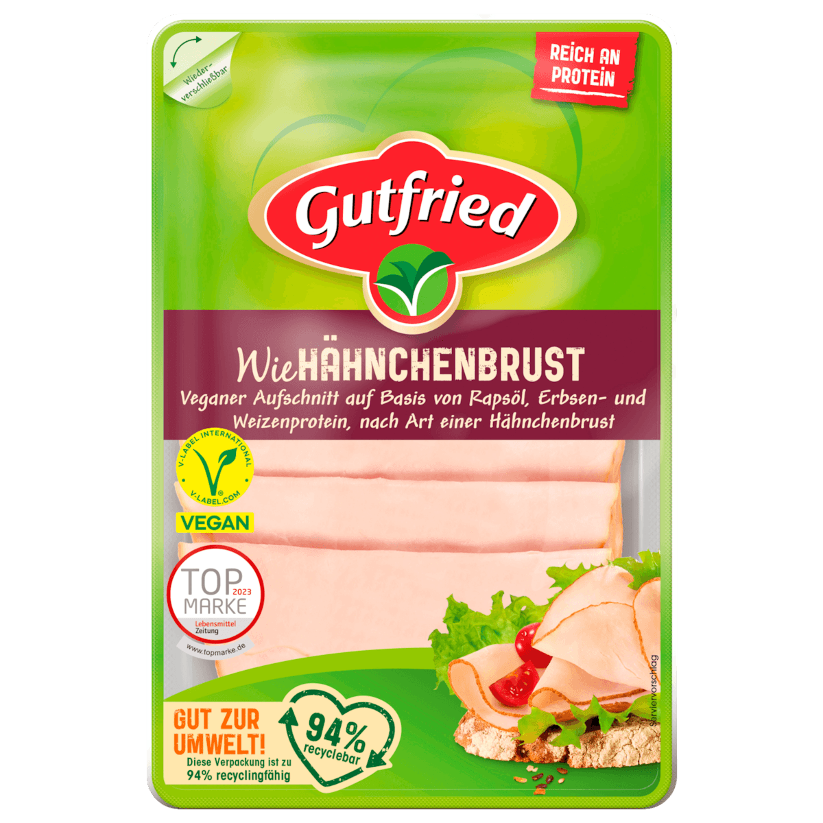 Wie Hähnchenbrust vegetarisch 80g