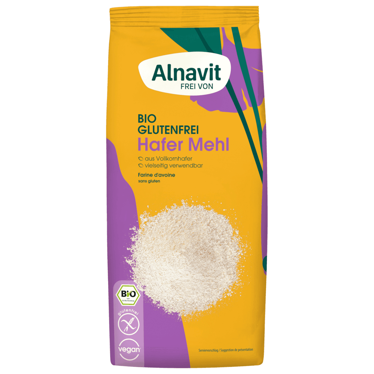 frei von Bio Hafer Mehl glutenfrei 500g