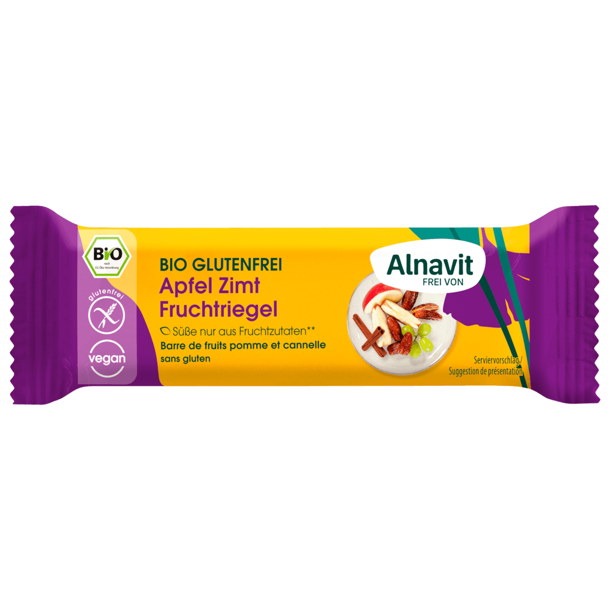 Bio Fruchtriegel Apfel Zimt 40g