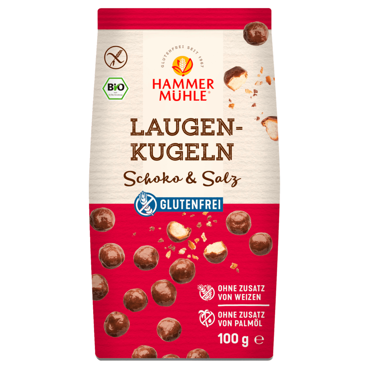 Bio Laugen-Kugeln Schoko & Salz glutenfrei 100g