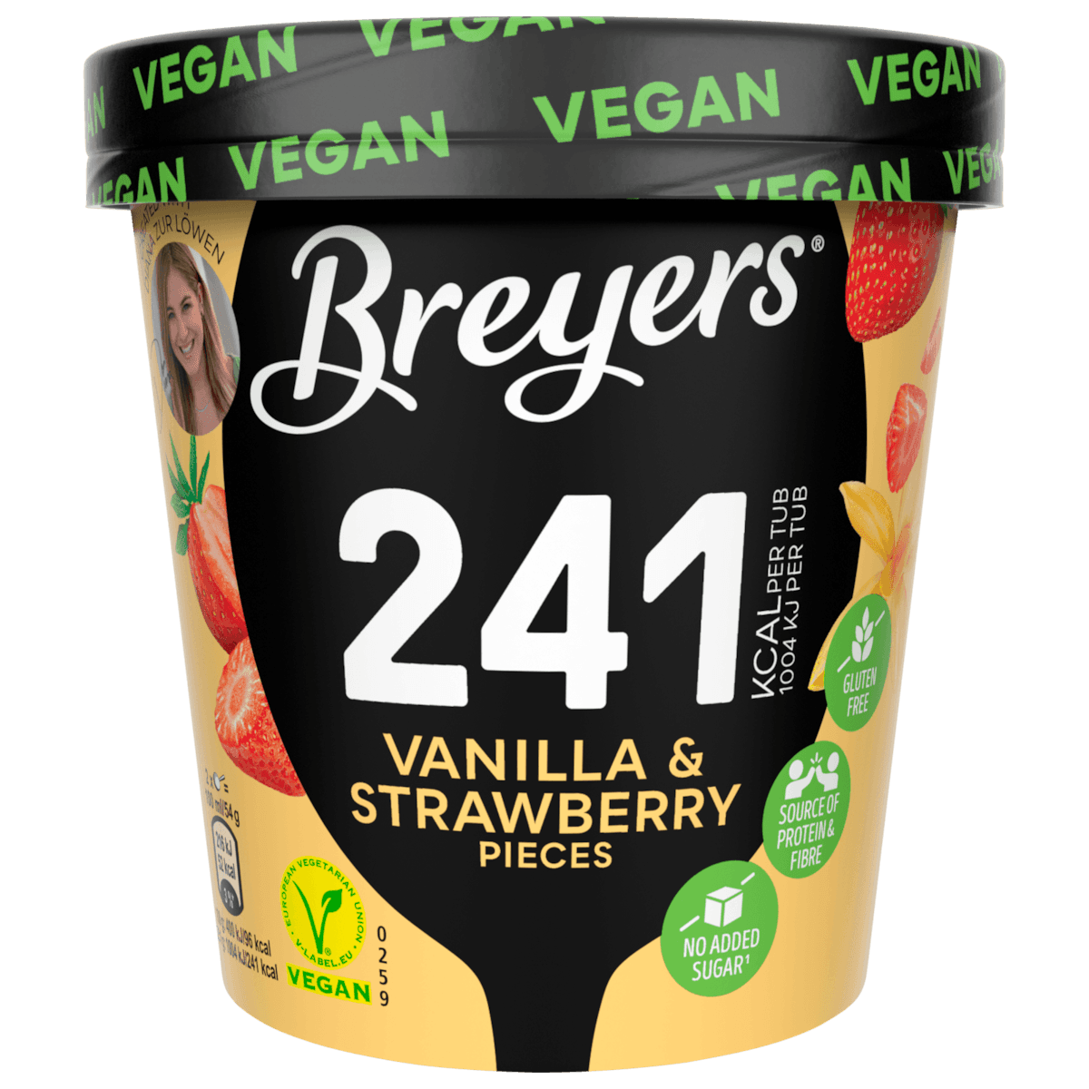 Eiscreme Vanilla & Strawberry vegan 465ml