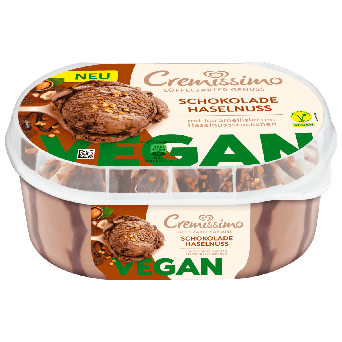 Eis Schokolade Haselnuss vegan 825ml