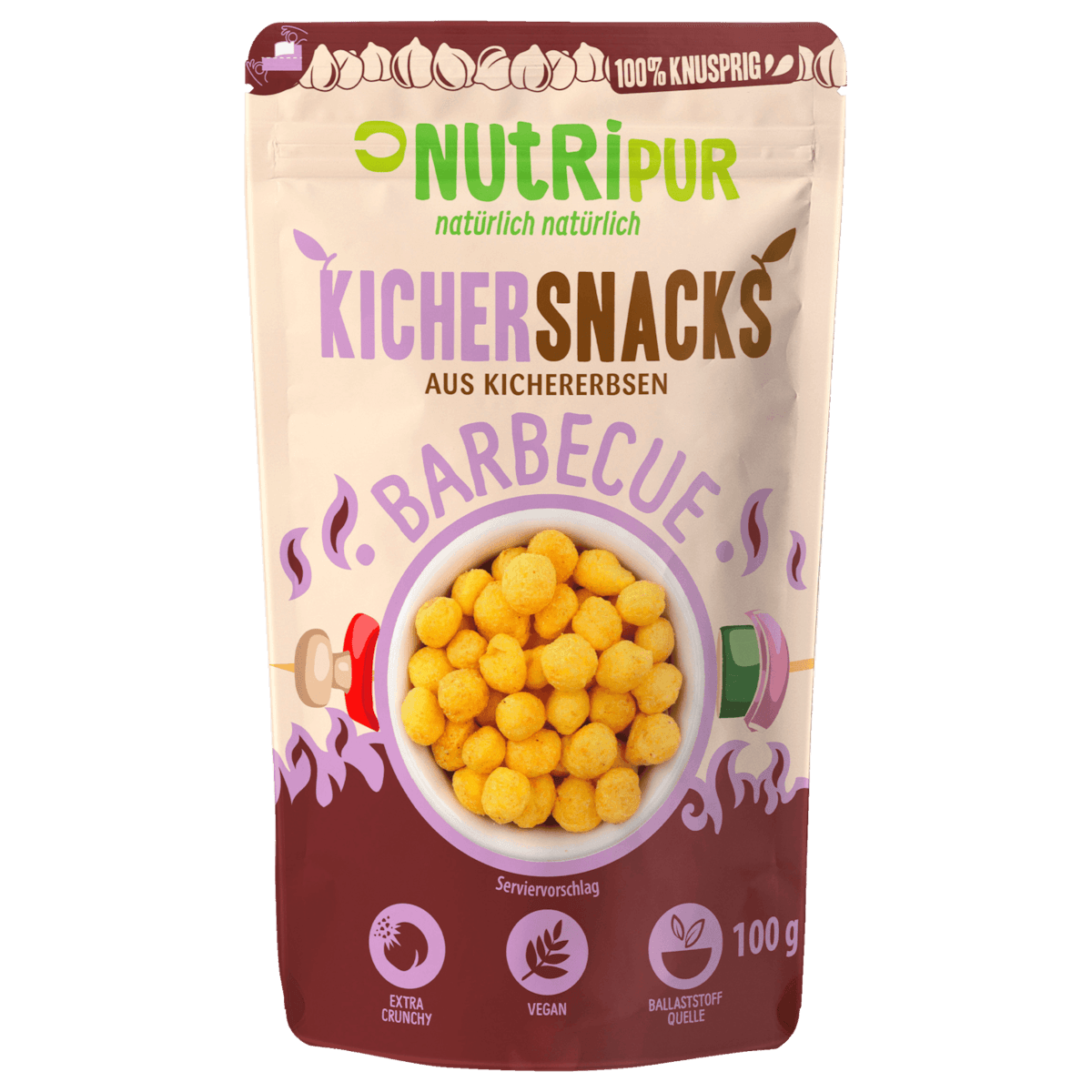 Kichersncks Kichererbsen BBQ 100g