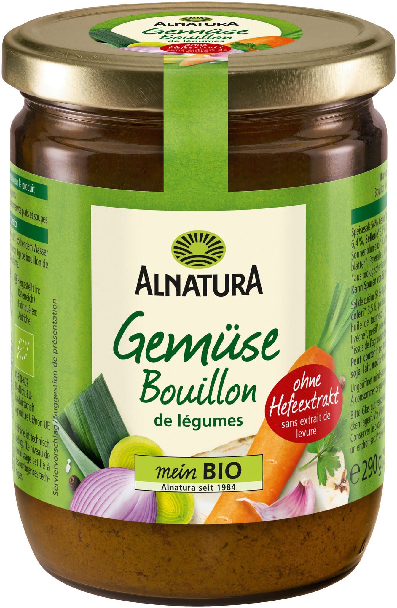 Gemüsebouillon ohne Hefeextrakt (Glas)
