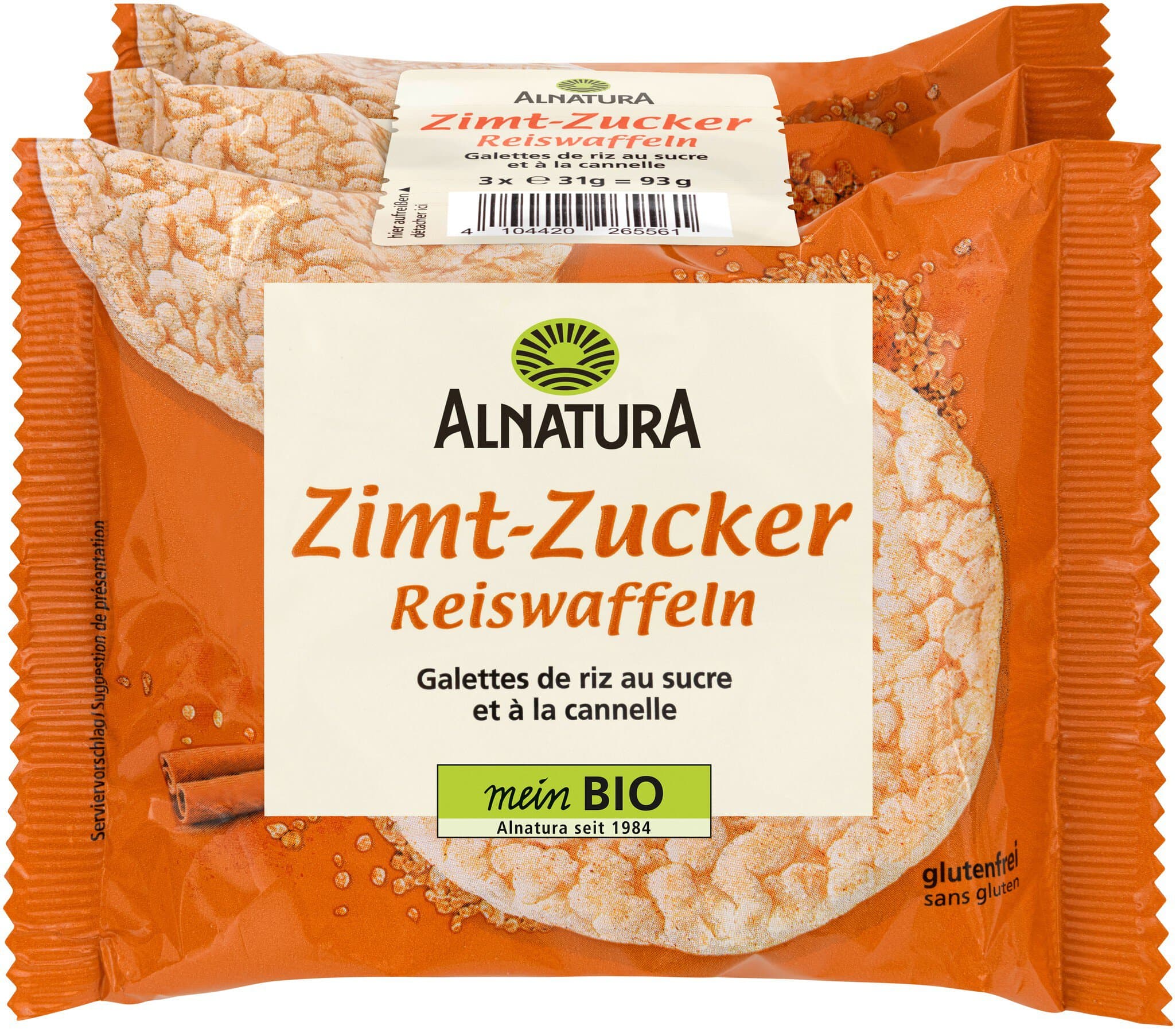 Zimt-Zucker-Reiswaffeln