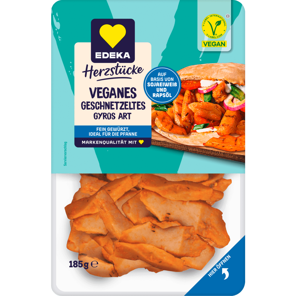 Veganes Geschnetzeltes Gyros Art