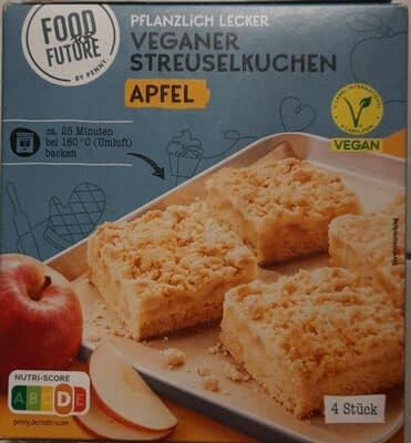 Veganer Streuselkuchen - Apfel