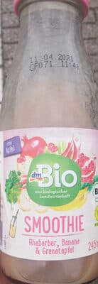 Smoothie Rhabarber Banane und Granatapfel