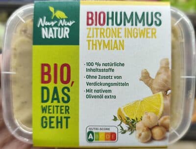 Bio Hummus Zitrone Ingwer Thymian