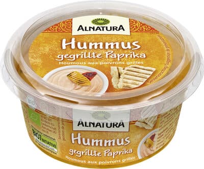 Hummus gegrillte Paprika