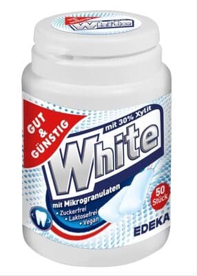 White mit Mikrogranulaten Kaugummi