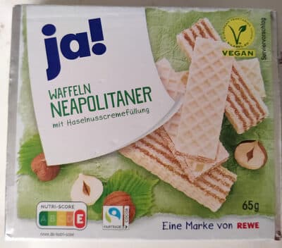 ja! Waffeln Neapolitaner mit Haselnusscremefüllung