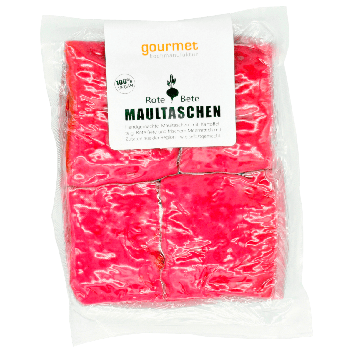 Vegane Rote Bete-Maultaschen 4 Stück