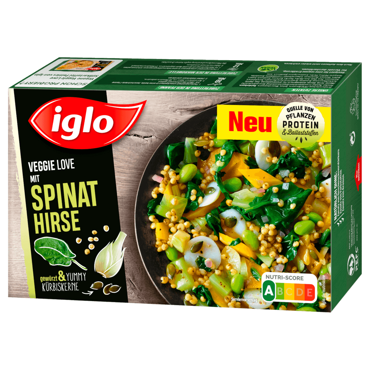 Veggie Love Spinat Hirse 400g